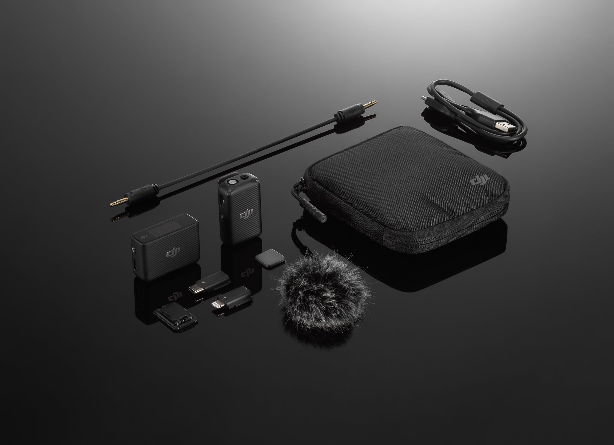 DJI Mic Wireless Microphone Kit 1Tx 1Rx Includes 1 Transmitters 1 Receiver and Charging Case