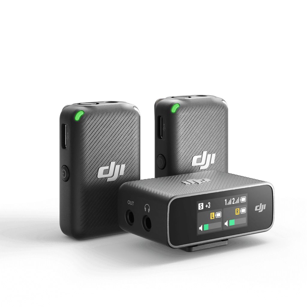 DJI Mic Wireless Microphone Kit (2 Transmitters + 1 Receiver) with Cha