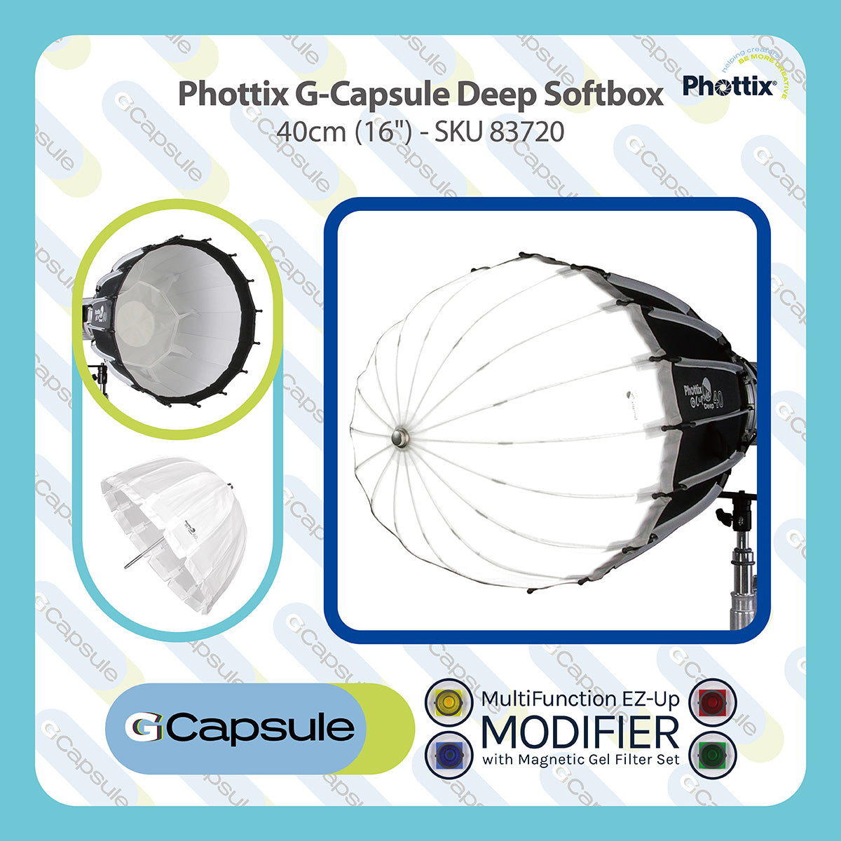 Phottix G-Capsule Multi-Function Softbox Deep 40cm (16")