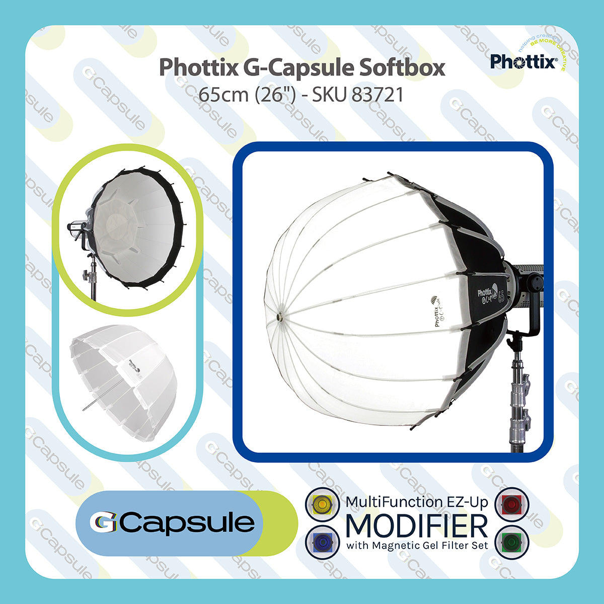 Phottix G-Capsule Multi-Function Softbox 65cm (26")