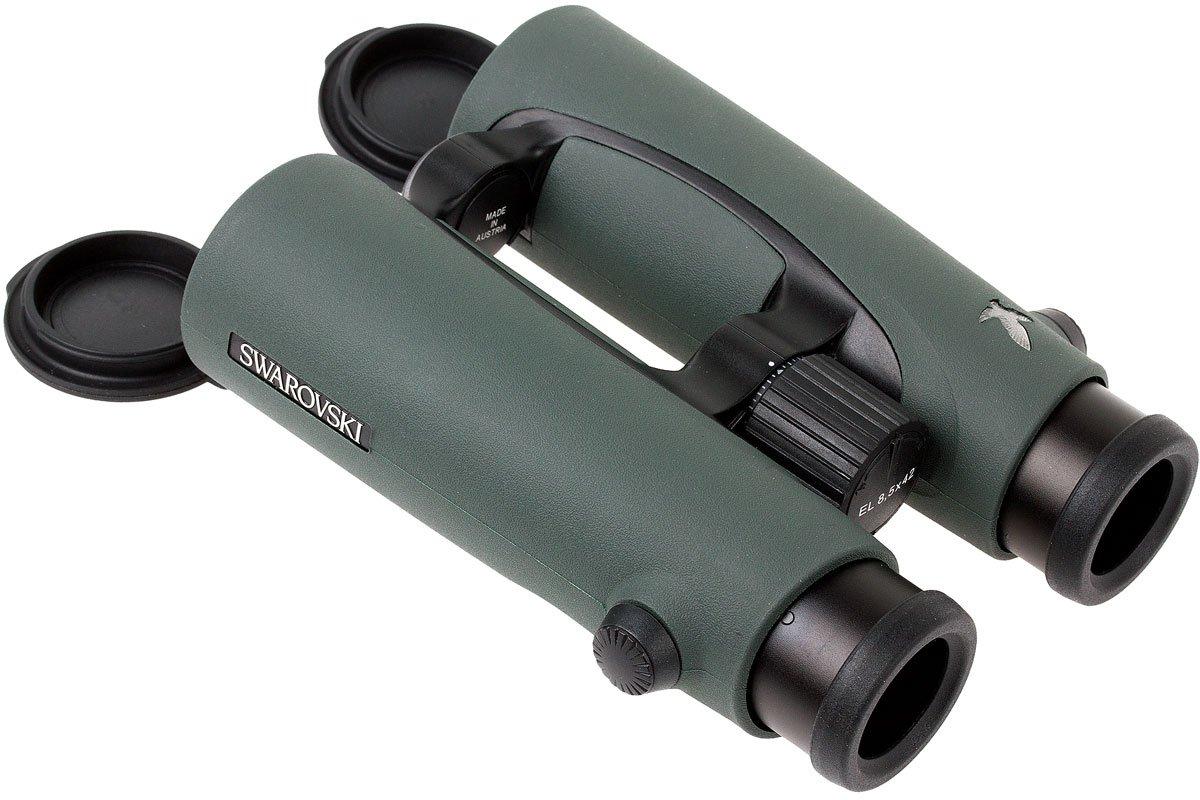 Swarovski EL 8.5x42 WB Binoculars - Product Photo 2 - Close up view of the binoculars with the lens cap showing