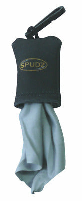 Spudz SPBK20 10x10 Micro Fibre Lens Cloth In Pouch -Black