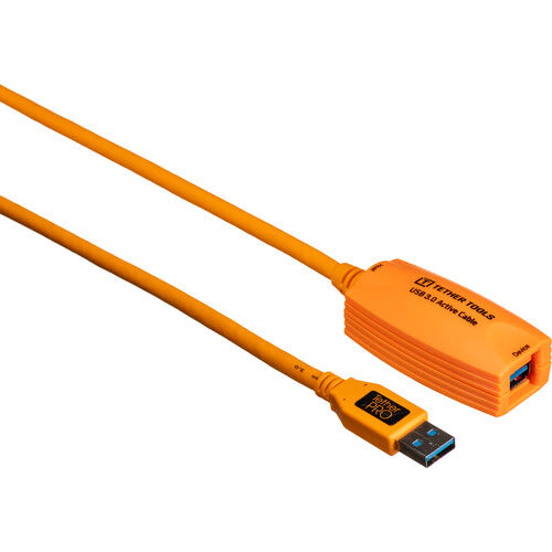 Product Image of TetherPro USB 3.0 to USB Female Active Extension, 16' (5m), High-Visibility Orange