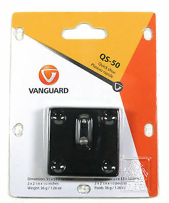 Vanguard QS-50 Quick Shoe with 1/4" inch Camera Screw and Pin