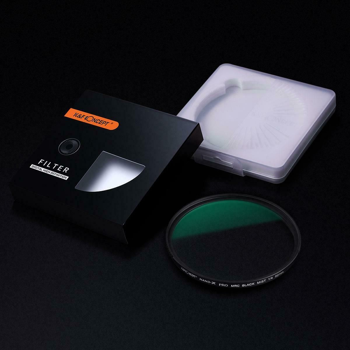 K&F CONCEPT Black Mist Filter 1/8 – 67mm, Mit Nano-Xcel Pro Beschichtung, Messingfassung, Für Cinematic Effekte