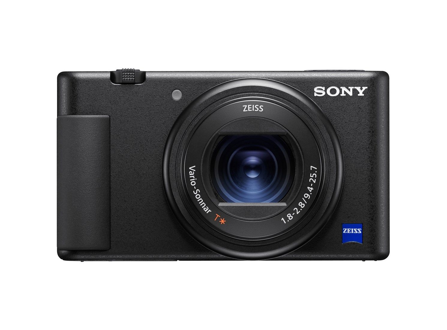 Sony ZV-1 Compact Digital Camera 4K UHD - Black With Wireless Remote Commander GP-VPT2BT - Product Photo 8 - Front view of the camera