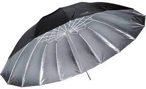 Westcott 4633 7-Feet Silver with Black Cover Parabolic Umbrella