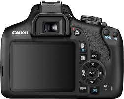 Canon EOS 2000D Digital SLR Camera with 18-55mm IS II Lens - Product Photo 4 - Rear view of the camera showing the view finder, screen and control buttons