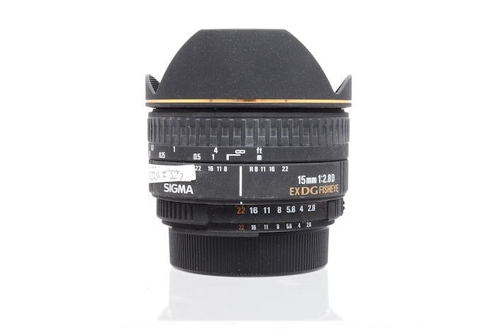 Product Image of Used Sigma 15mm F2.8 DG Fisheye EX Lens For Nikon (Boxed, SH32211)