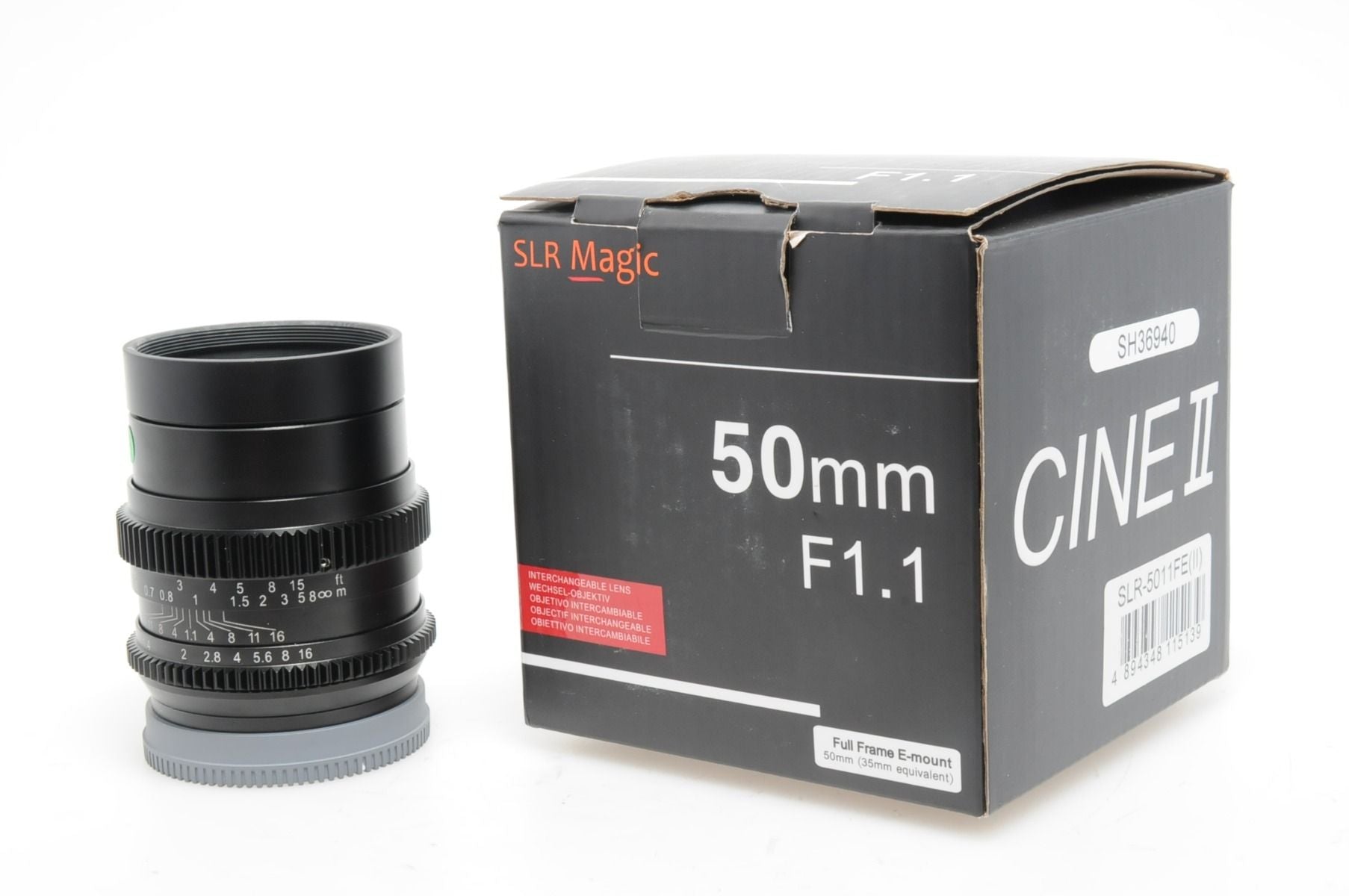 Product Image of Used SLR MAGIC 50mm F1.1 Cine II Lens for Sony FE (Boxed SH36940)