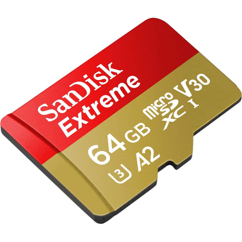 SanDisk Extreme 160MBs microSDXC Memory Card 170MBps - 64GB