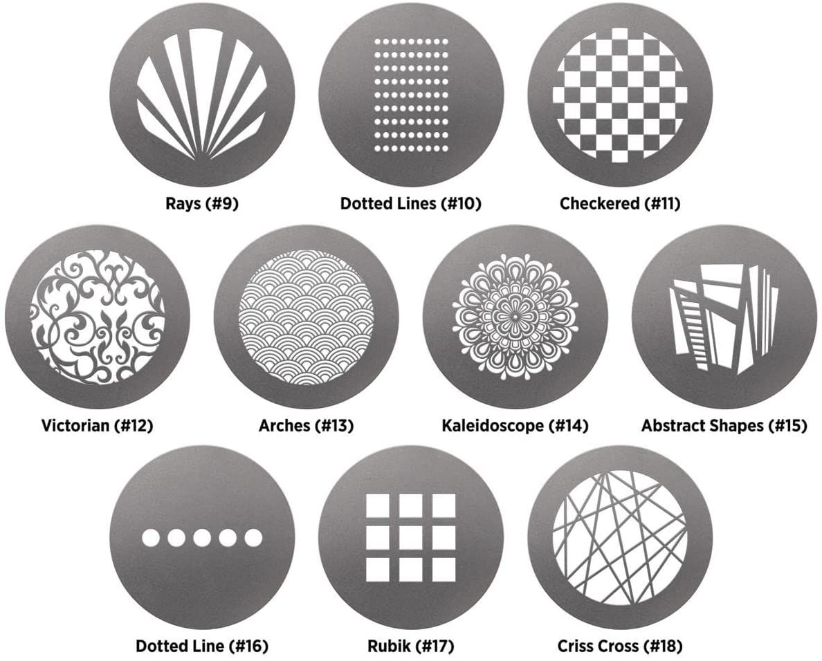 Westcott GOBO Pack: Pattern Designs (10-Pack) for use with Optical Spot by Lindsay Adler