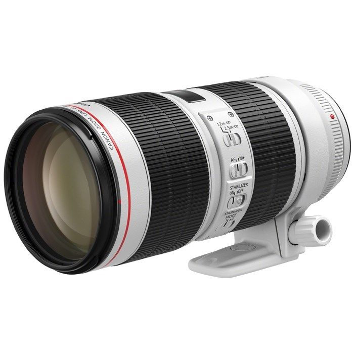 Canon EF 70-200mm f2.8L IS III USM Lens - Product Photo 2 - Side view with close up details of controls and glass