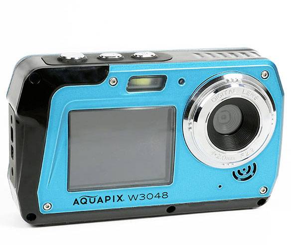 Easypix W3048 Edge Iceblue – Submersible Camera, 48MP Dual Screen