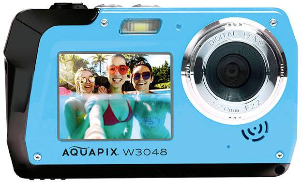 Product Image of Easypix W3048 Edge Iceblue – Submersible Camera, 48MP Dual Screen