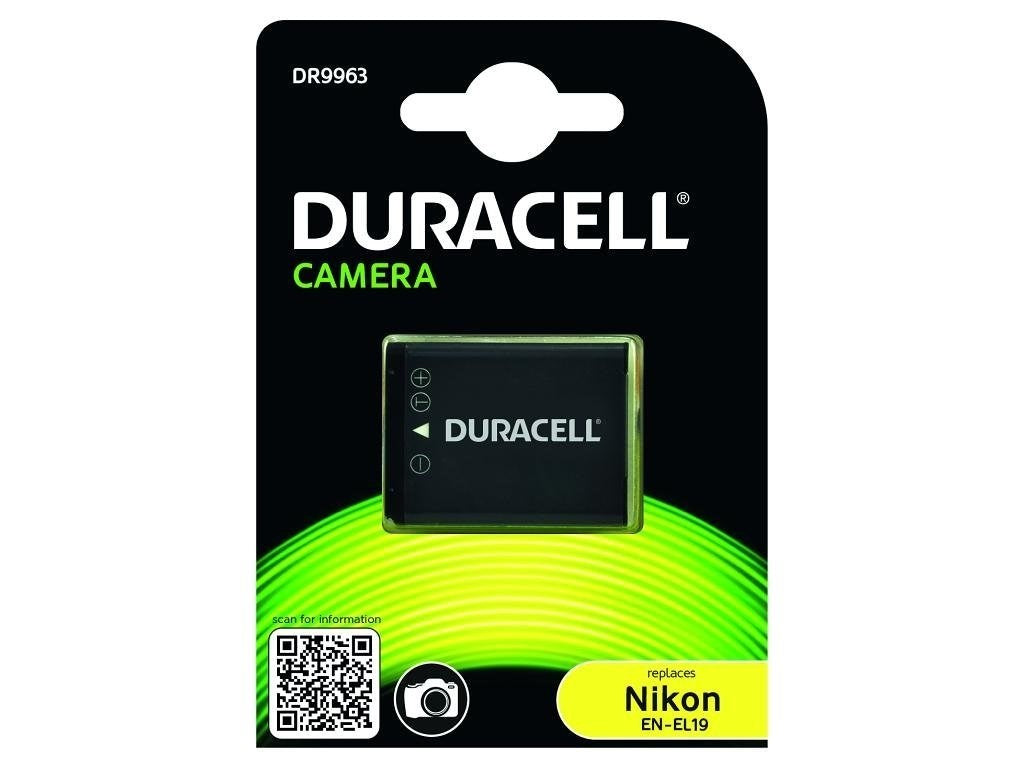 Product Image of Duracell Nikon EN-EL19 Battery (Coolpix A100, A300, S32, S33, S100, S2500, S2550, S2600, S2700, S2750 & Many More)