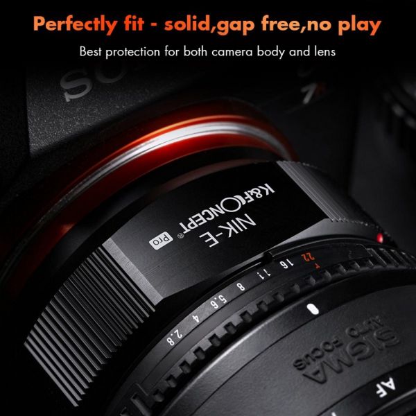 K&F Concept Nikon to Sony Adapter for Nikon AI F Mount Lens to E NEX Camera with Matting Varnish Design for Sony A6000 KF06.436