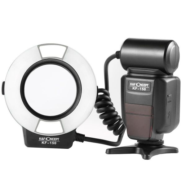 Product Image of K&F Concept KF150 TTL Macro Ring Flash for Canon EOS Rebel GN14 for dental macro photography