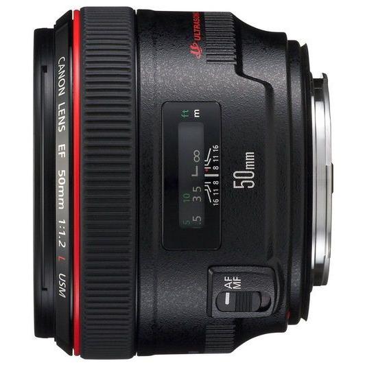 Canon EF 50mm f1.2 L USM Lens - Product Photo 3 - Side View