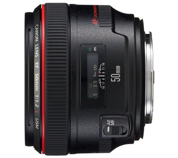 Canon EF 50mm f1.2 L USM Lens - Product Photo 3 - Side View