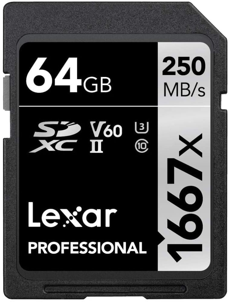 Product Image of Lexar Professional 64GB 1667x SD XC UHS-II memory Card