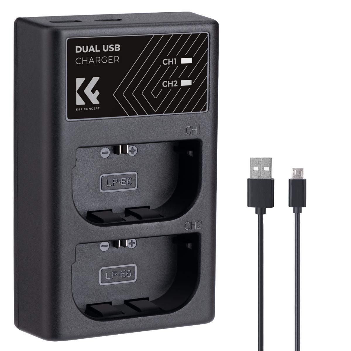 Product Image of K&F Concept Canon LP-E6NH dual slot battery charger
