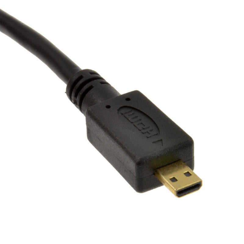 Micro D HDMI High Speed Cable to HDMI for Tablets & Cameras 1080P 0.5m