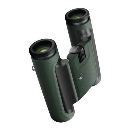 Swarovski CL 8x25 Pocket Binoculars Green with Mountain Accessory Pack - Product Photo 3 - Side view of the binoculars
