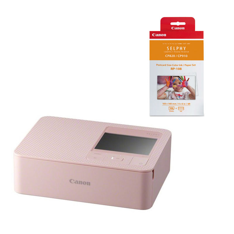 Product Image of Canon SELPHY CP1500 Compact WiFi Photo Printer and RP108 kit - Pink