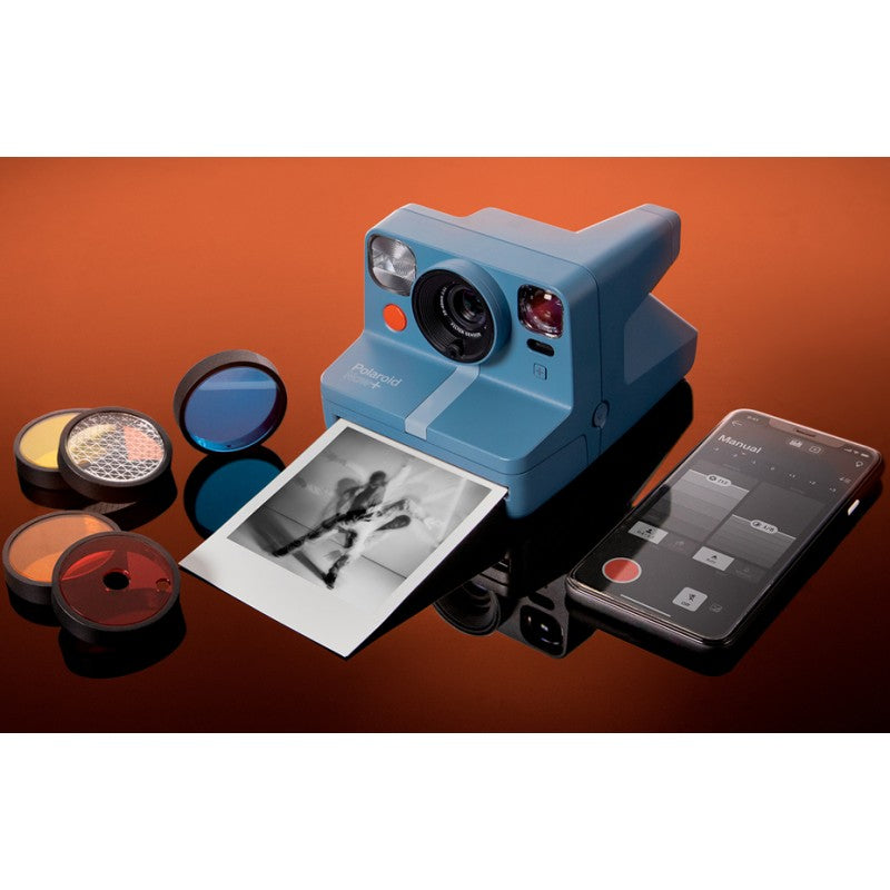  Polaroid Now Instant Film Camera (Blue) + Pack of Film +  Microfiber Cloth : Electronics