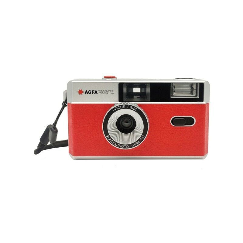 Product Image of AGFA 35mm Film Reusable Compact Camera in Red & Silver