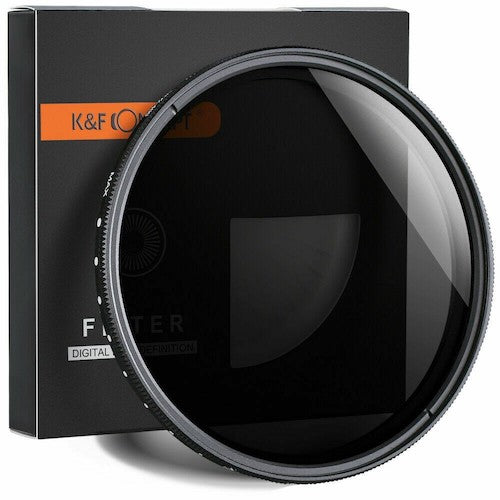Product Image of K&F Concept 43/46/49/52/55/58/62/67/72/77/82mm Variable Neutral Density ND2-400 Lens filter
