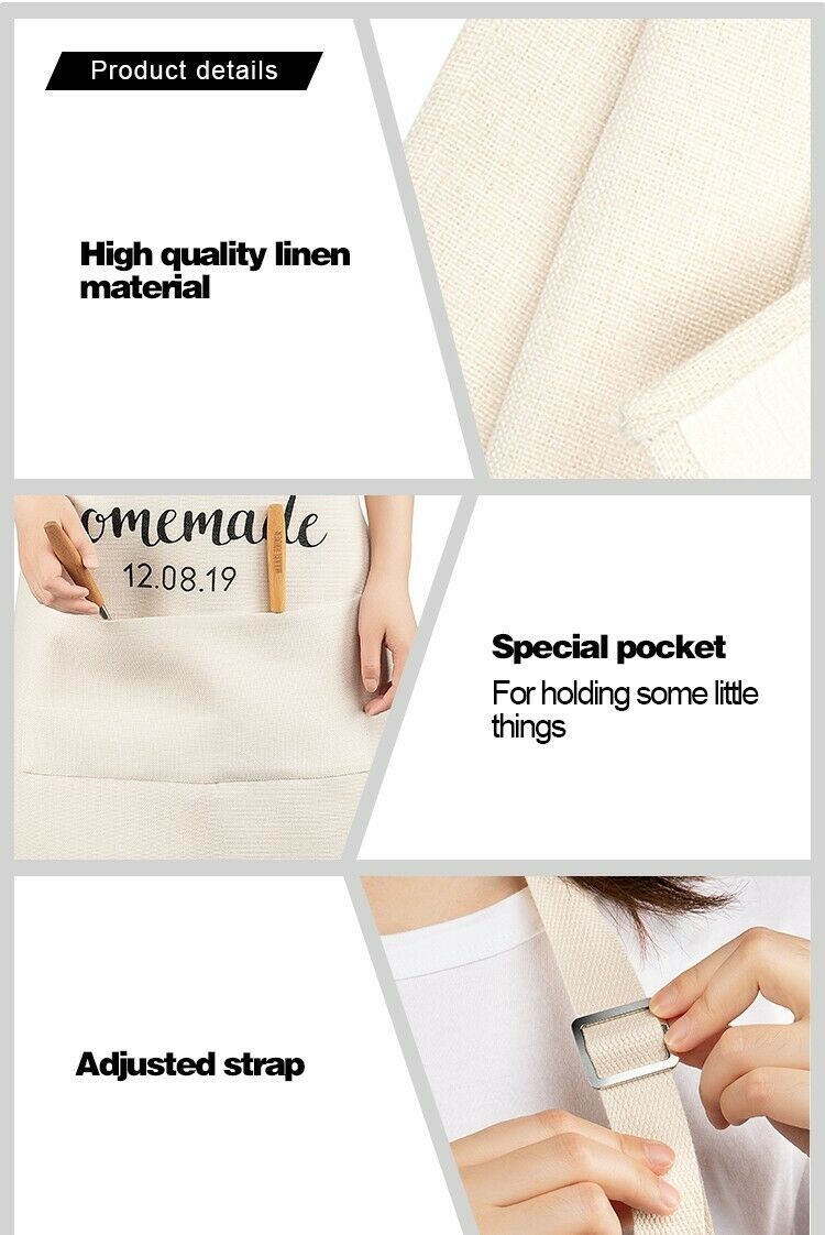 Customisable Linen Apron - Adult