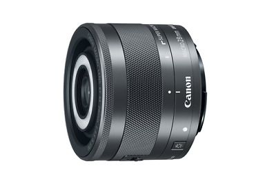 Canon EF-M 28mm f3.5 Macro IS STM Black Lens for EOS M - Product Photo 4 - Side view