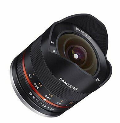 Samyang 8mm f2.8 Aspherical IF MC Fisheye CS II Lens - Black Fujifilm X mount Fit