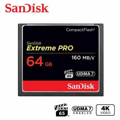 SanDisk 64GB Extreme Pro Compact Flash CF Memory Card 160MB/S SDCFXPS For Camera