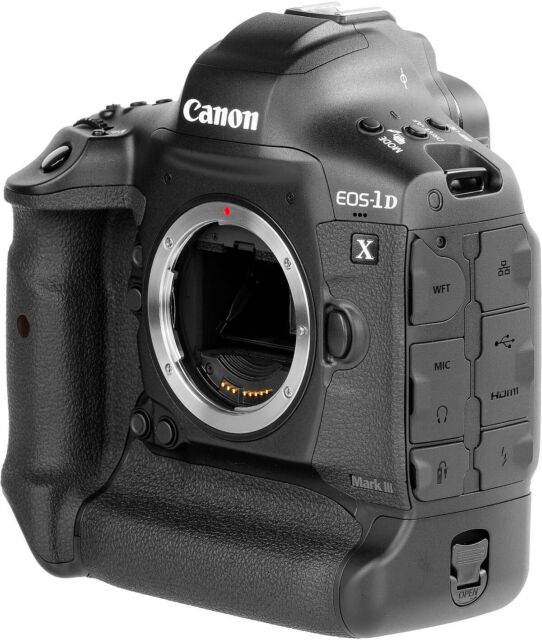 Canon EOS 1DX Mark III DSLR Camera Body - Product Photo 2 - Side view with emphasis on the control buttons and inputs