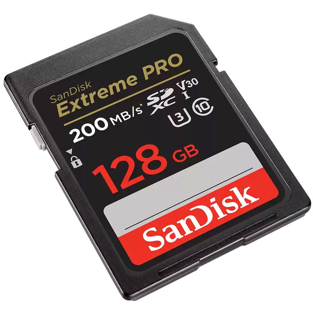 SanDisk Extreme PRO 128GB SDXC Memory Card up to 200MB/s & 90MB/s Read/Write speeds, UHS-I, Class 10, U3, V30
