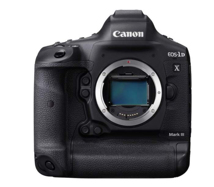 Canon EOS 1DX Mark III DSLR Camera Body - Product Photo 1 - Front Perspective with emphasis on the internal components