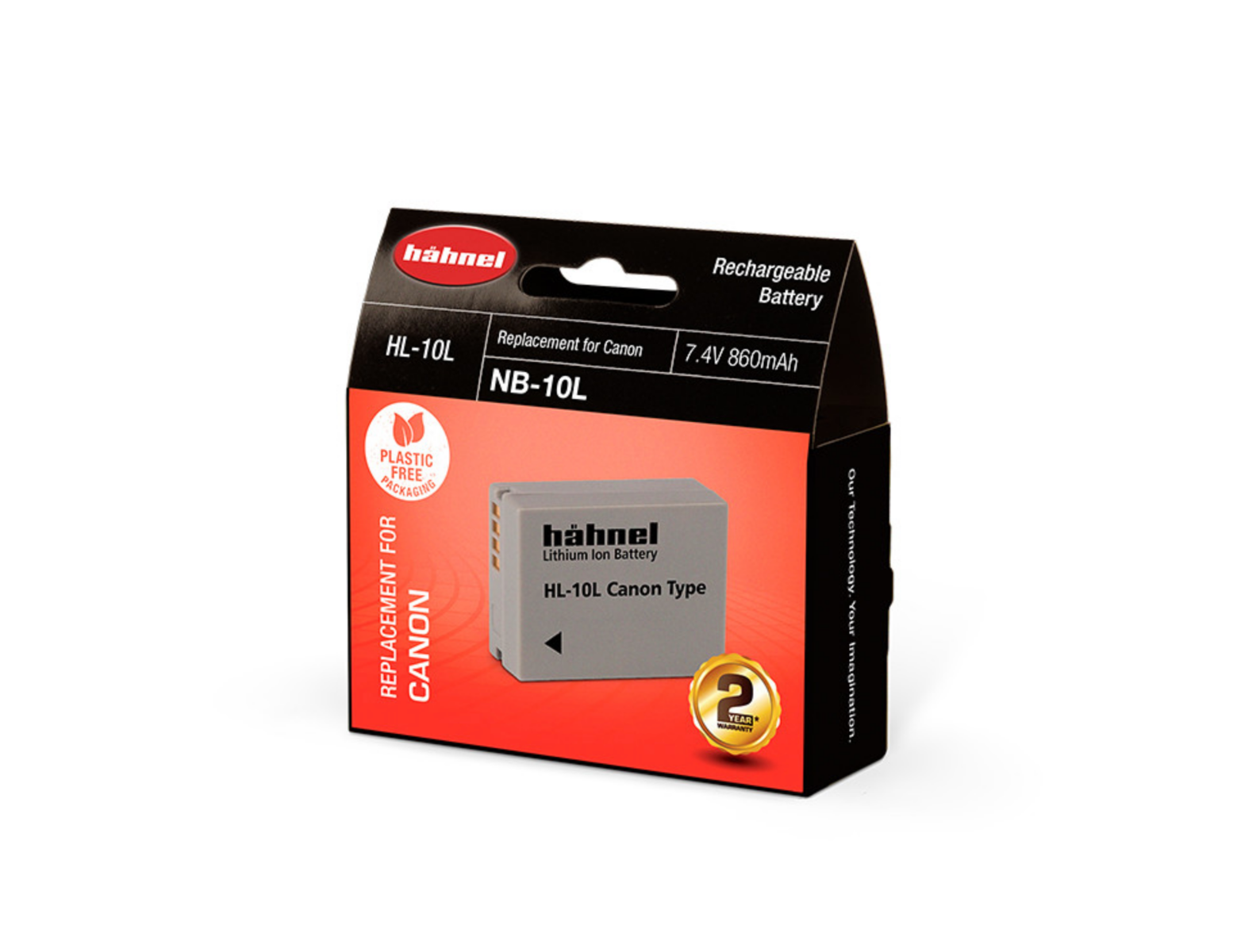 Hahnel HL-10L - NB-10L Battery for Canon G1X, G15, G16, G3X, SX40 HS,  SX50 HS,  SX60 HS