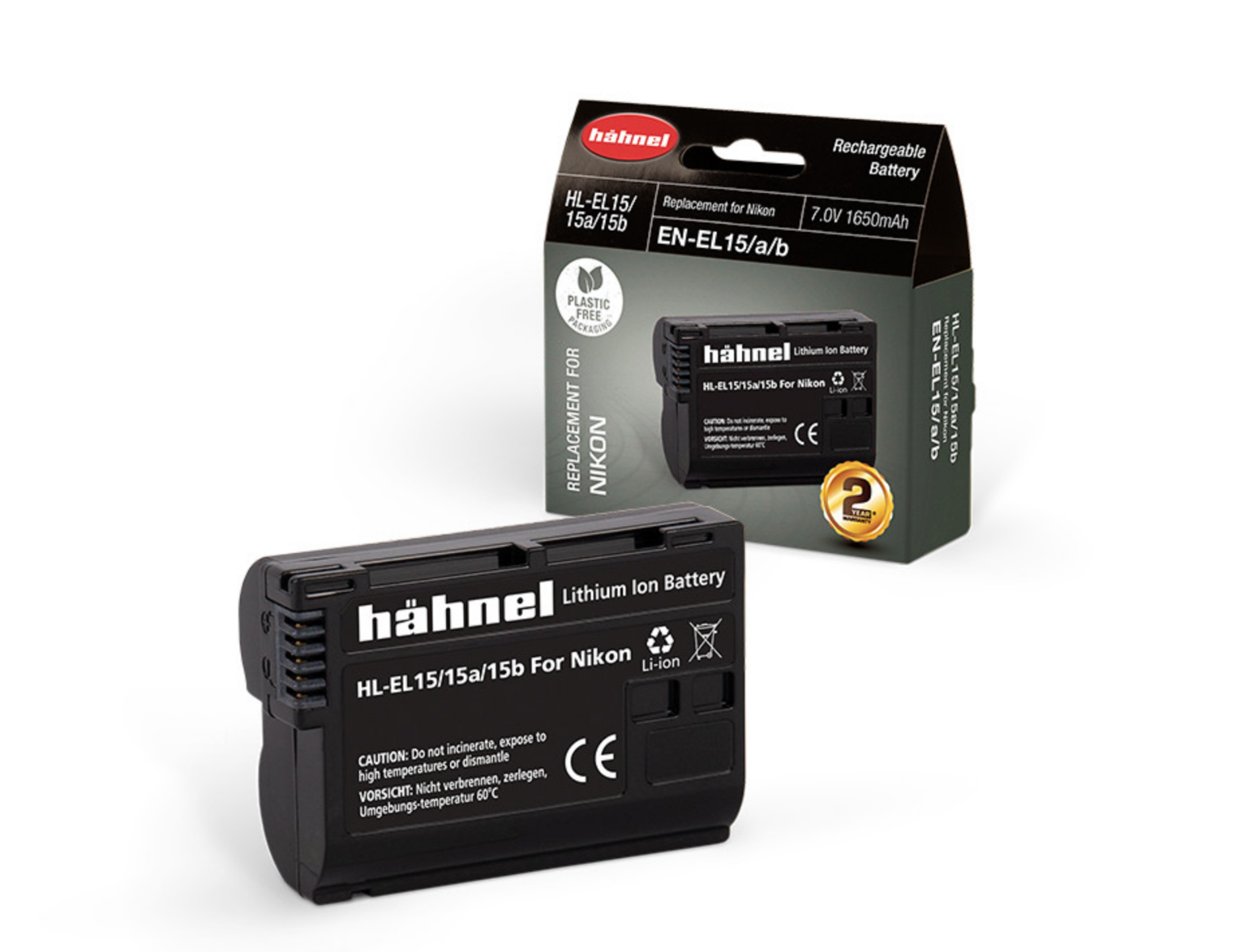 Product Image of Hahnel HL-EL15 Nikon Type Li-ion Battery Replacement for D7000 / D800 / D800E - EN-EL15