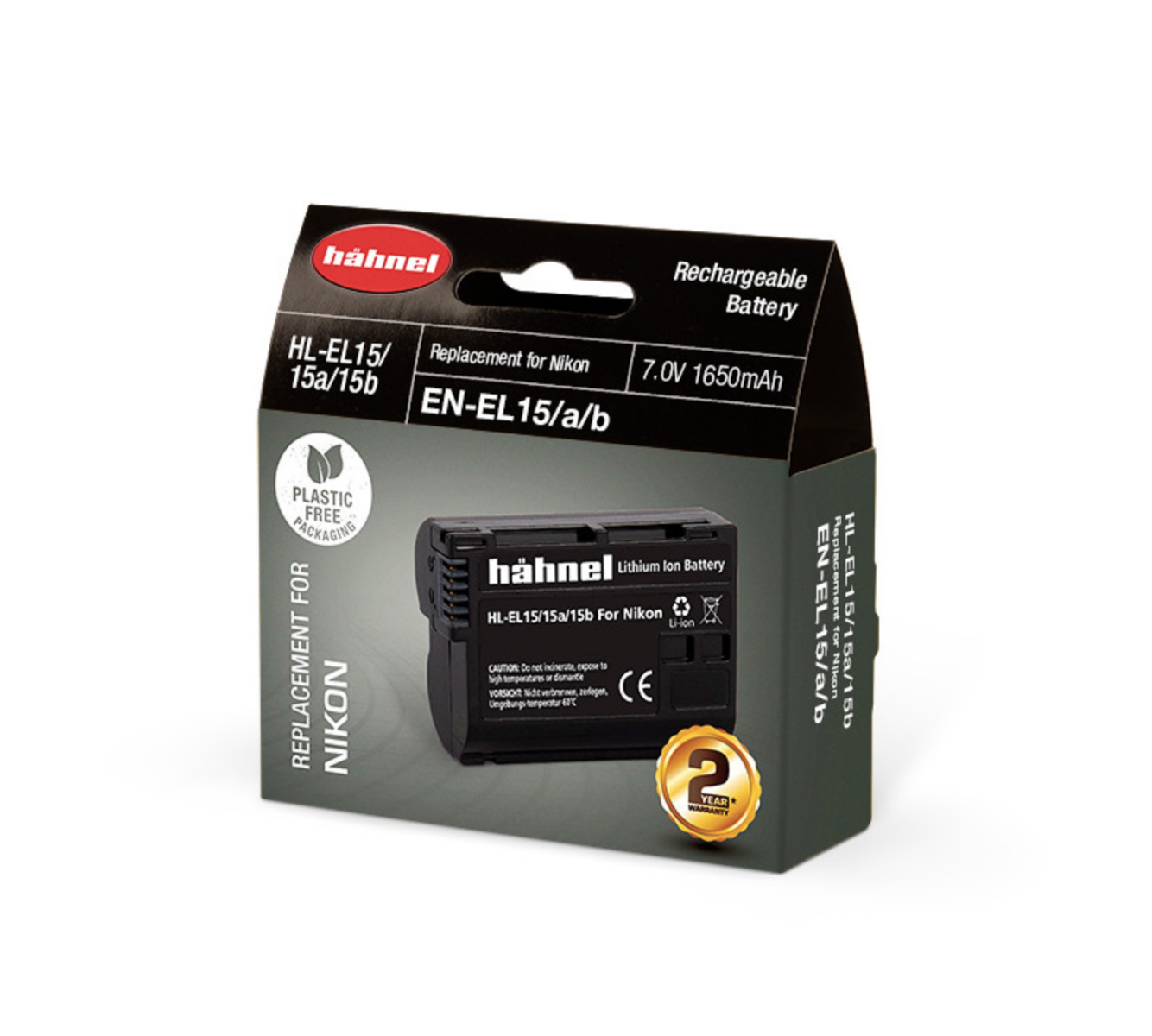 Hahnel HL-EL15 Nikon Type Li-ion Battery Replacement for D7000 / D800 / D800E - EN-EL15