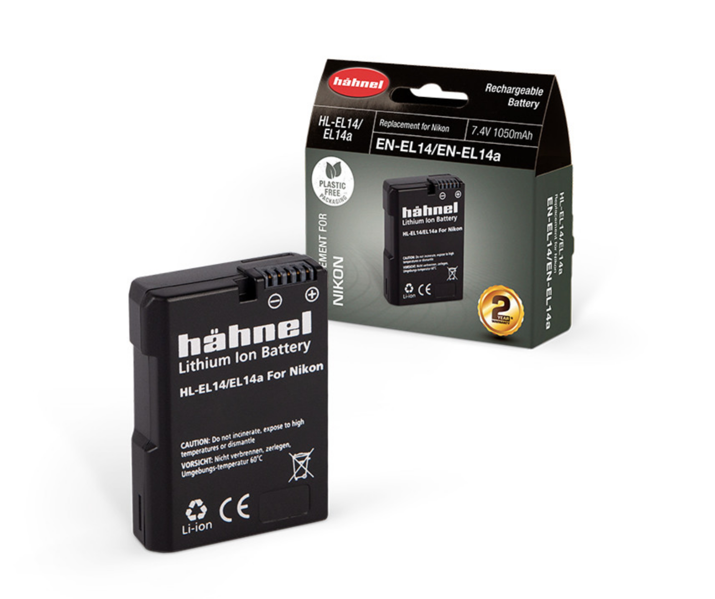 Product Image of Hahnel HL-EL14 Nikon Type Li-ion Battery Replacement for EN-EL14