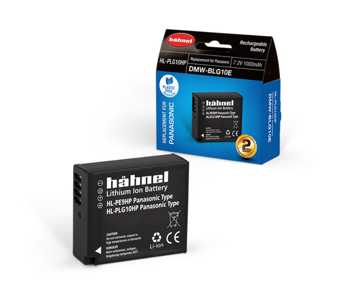 Product Image of Hahnel HL-PLG10HP Li-ion Replacement Battery for Panasonic TZ-100,TZ-200,TZ-80,TZ-90