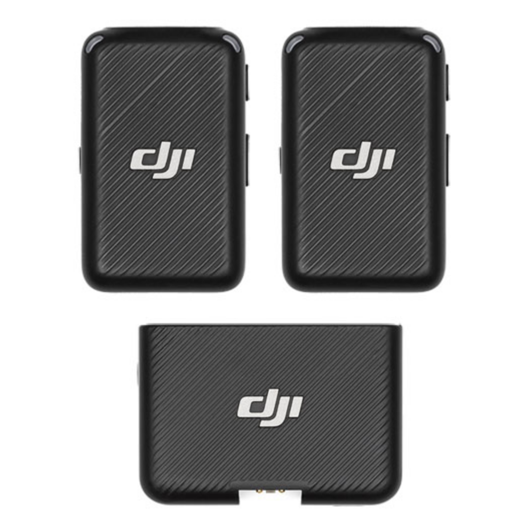 DJI Mic Wireless Microphone Kit - (2Tx + 1Rx) Includes 2 Transmitters, 1 Receiver and Charging Case
