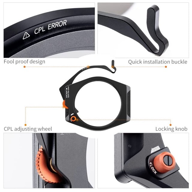 100*100mm Full Color Waterproof ND64 Square Filter - Nano X Pro Series