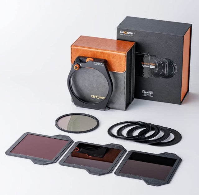 K&F Concept Pro Square ND CPL Filter Set, ND1000, 95MM CPL, GND8, 100mm Filter Holder Kit, Adapter Rings 67mm 72mm 77mm 82mm