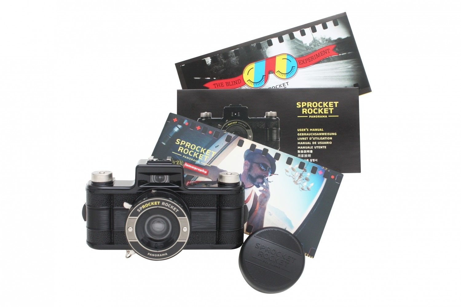 Lomography Lomo Sprocket Rocket Panoramic Camera (Black) 35mm