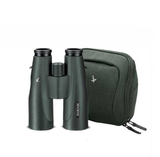 Swarovski 10x56 SLC Binoculars - Top down view of the binoculars and carry case