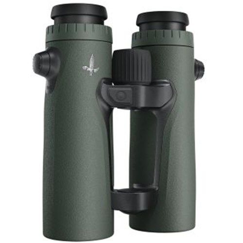 Swarovski EL RANGE 8x42 TA Binoculars - Product Photo 6 - Stand up view of the binoculars showing the focus ring, eye piece covers and fold mechanism